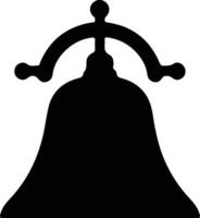 Bell icon black silhouette vector