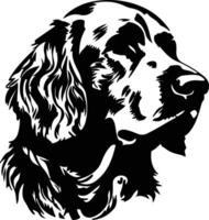 trepar spaniel silueta retrato vector