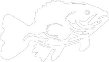 cod outline silhouette vector