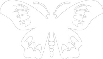 polilla contorno silueta vector