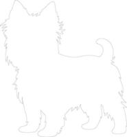 Australian Terrier  outline silhouette vector