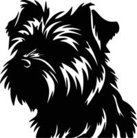 Affenpinscher  black silhouette vector