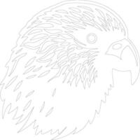 kakapo  outline silhouette vector