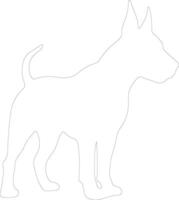 Bull Terrier  outline silhouette vector