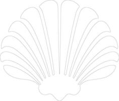 scallop    outline silhouette vector