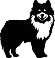 esquimal perro negro silueta vector