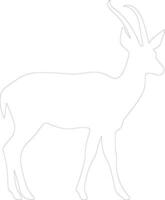 antelope  outline silhouette vector