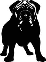 Neapolitan Mastiff   black silhouette vector