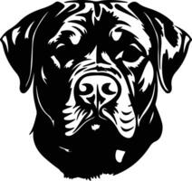 Rottweiler silueta retrato vector