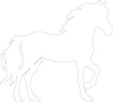 horse  outline silhouette vector