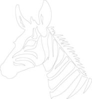 okapi contorno silueta vector