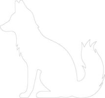 fox   outline silhouette vector