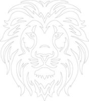 lion  outline silhouette vector