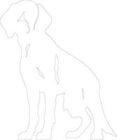 Small Munsterlander Pointer outline silhouette vector