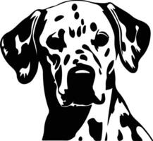 Dalmatian  silhouette portrait vector