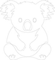 koala  outline silhouette vector