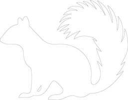 skunk   outline silhouette vector