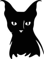 Thai Traditional Siamese Cat  silhouette portrait vector