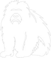 howler monkey  outline silhouette vector