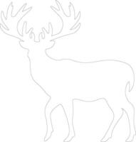 caribou outline silhouette vector