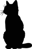 Bambino Cat  black silhouette vector