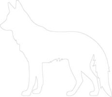 dingo outline silhouette vector