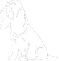 Basset Hound  outline silhouette vector