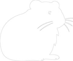 black bear hamster  outline silhouette vector