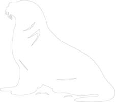 seal   outline silhouette vector