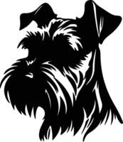 Miniature Schnauzer  silhouette portrait vector