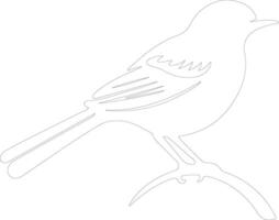 mockingbird  outline silhouette vector