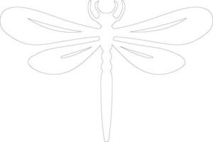 dragonfly   outline silhouette vector