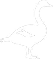 goose  outline silhouette vector