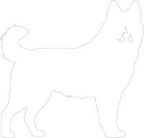 Akita  outline silhouette vector