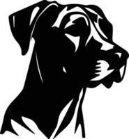 Rhodesian Ridgeback   black silhouette vector