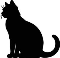 Ussuri Cat  black silhouette vector