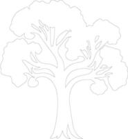broccoli  outline silhouette vector