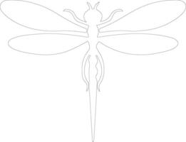 dragonfly   outline silhouette vector