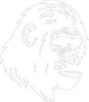 ape  outline silhouette vector