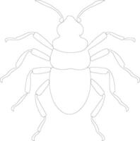 piojo contorno silueta vector