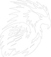 harpy eagle  outline silhouette vector