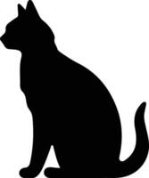 Bombay Cat  black silhouette vector