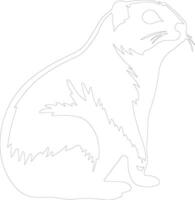 hyrax  outline silhouette vector