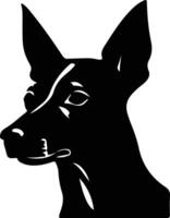 Toy Manchester Terrier  silhouette portrait vector