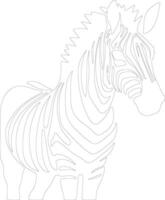 quagga   outline silhouette vector