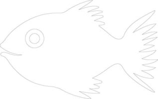 pufferfish    outline silhouette vector