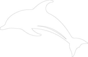 porpoise   outline silhouette vector