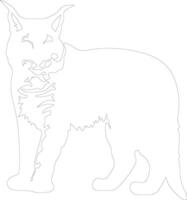 bobcat outline silhouette vector