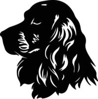 Cocker Spaniel  silhouette portrait vector