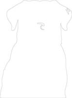 Rottweiler outline silhouette vector